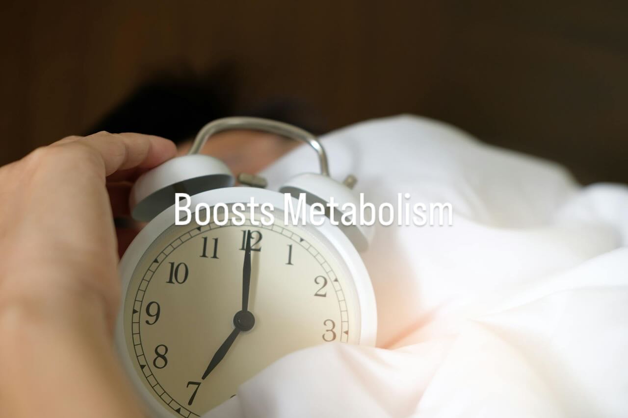 Person sleeping peacefully in bed, representing the health benefits of quality sleep for overall wellness.
